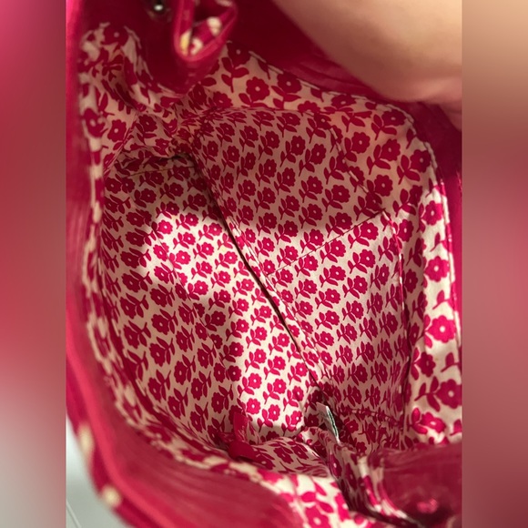 Vera Bradley Pink Twirly Birds Handbag Purse EUC! 🌻🔥 - Picture 6 of 12